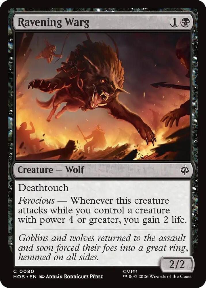 Ravening Warg (80) [The Hobbit] | Boutique FDB TCG