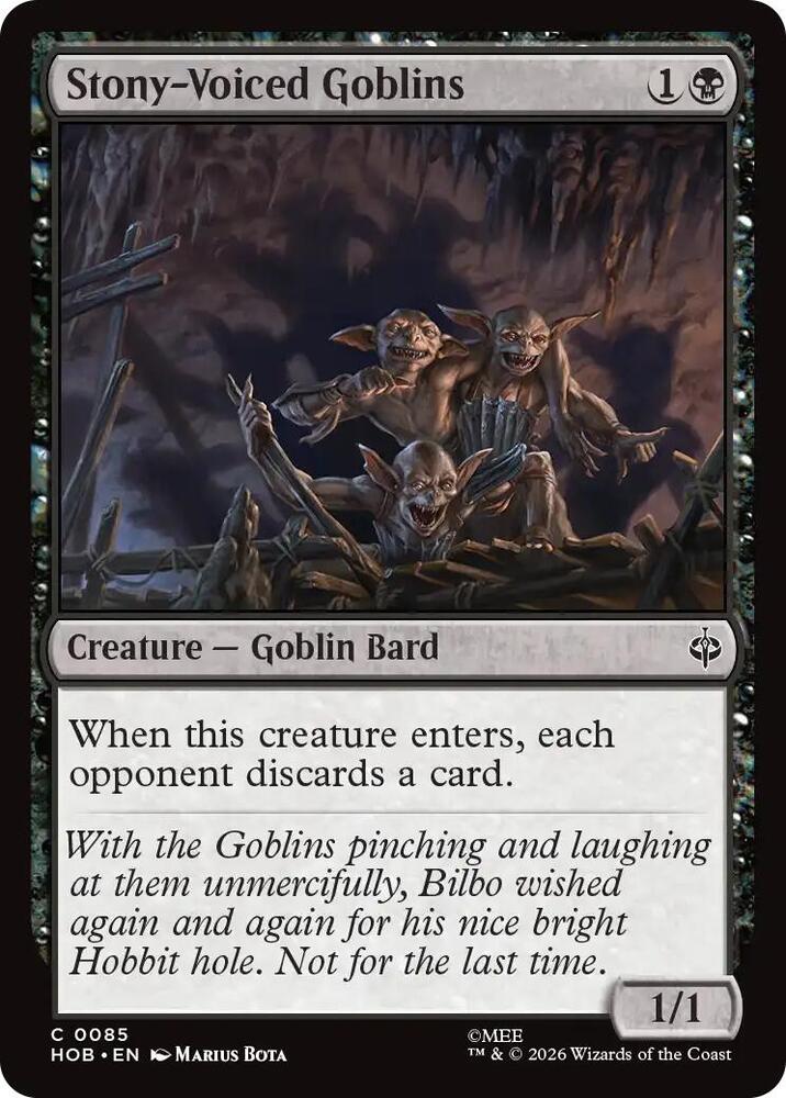 Stony-Voiced Goblins (85) [The Hobbit] | Boutique FDB TCG