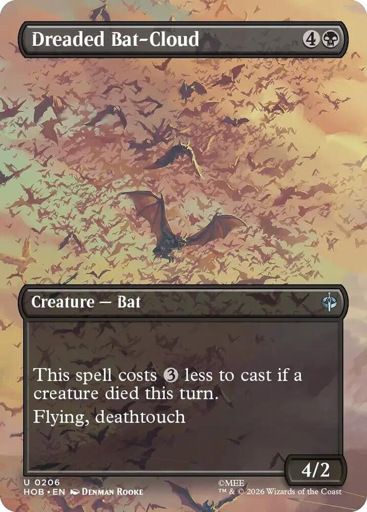 Dreaded Bat-Cloud (Borderless) (206) [The Hobbit] | Boutique FDB TCG