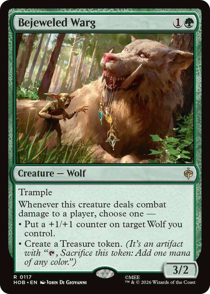 Bejeweled Warg (117) [The Hobbit] | Boutique FDB TCG