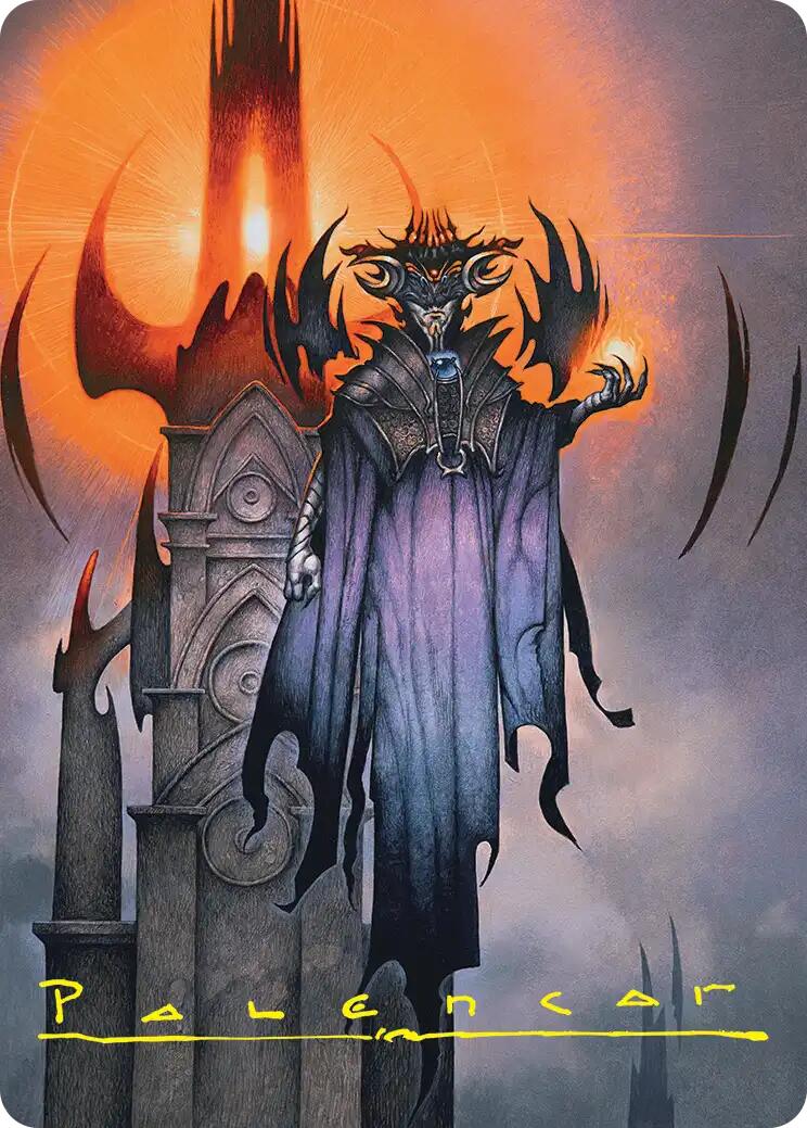 Sauron, the Lidless Eye Art Card (Gold-Stamped Signature) [The Hobbit Art Series] | Boutique FDB TCG
