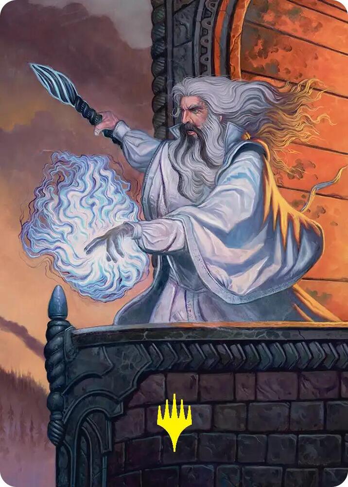 Saruman of Many Colors Art Card (Gold-Stamped) (35) [The Hobbit Art Series] | Boutique FDB TCG