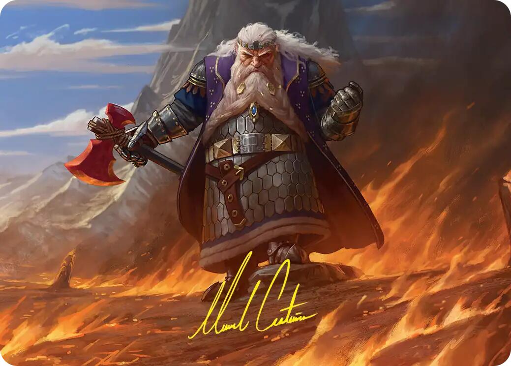 Dain of the Ancient Halls Art Card (Gold-Stamped Signature) [The Hobbit Art Series] | Boutique FDB TCG