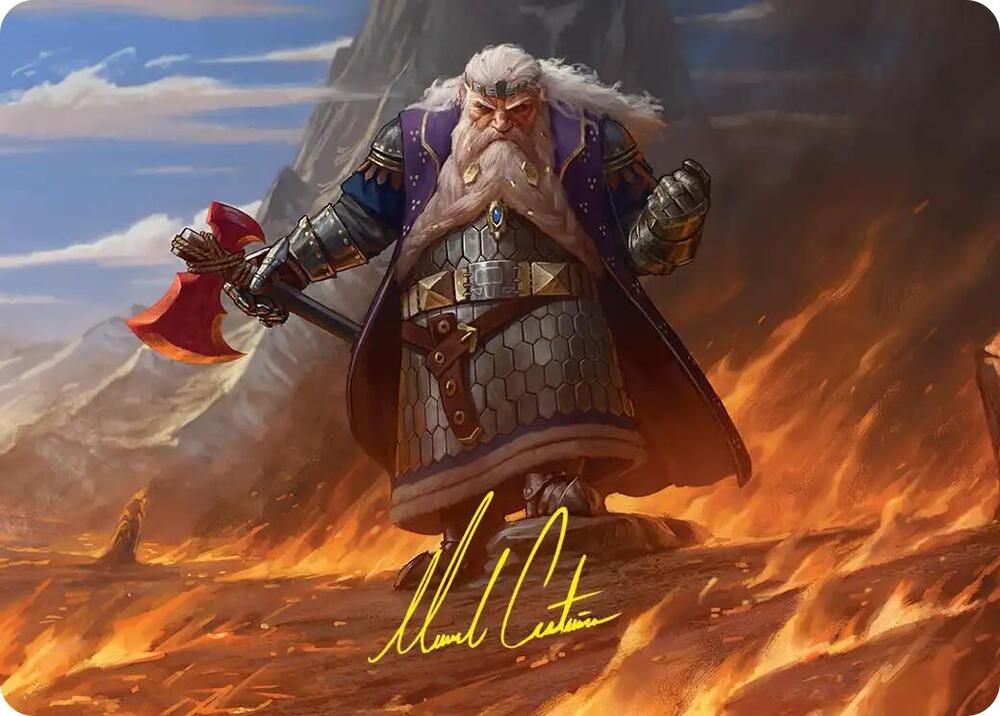 Dain of the Ancient Halls Art Card (Gold-Stamped Signature) (48) [The Hobbit Art Series] | Boutique FDB TCG