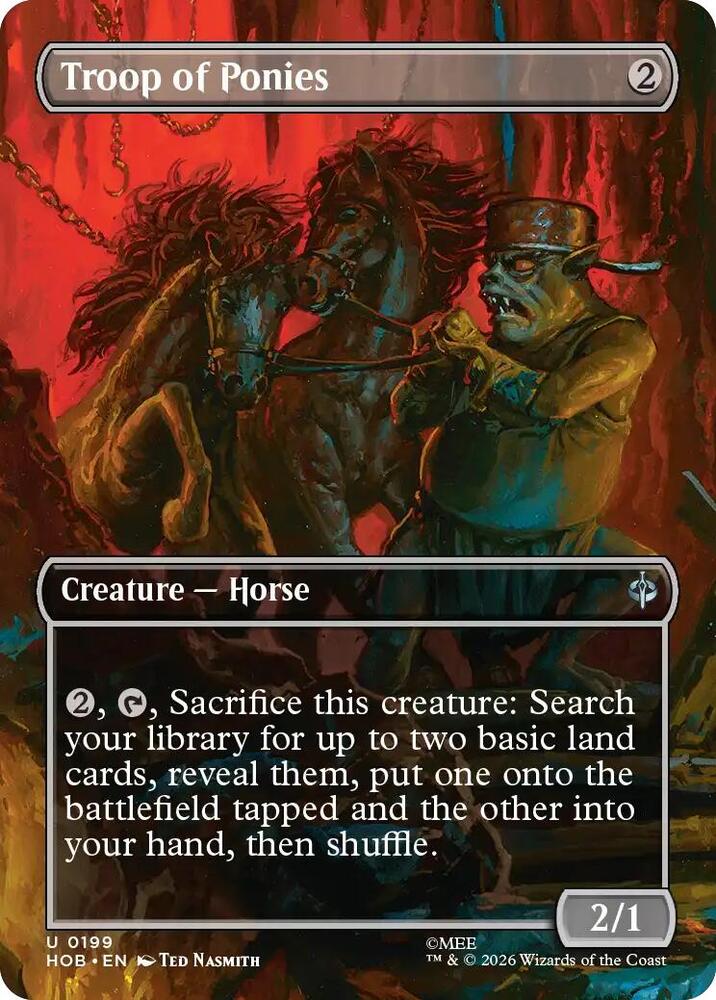 Troop of Ponies (Borderless) (199) [The Hobbit] | Boutique FDB TCG