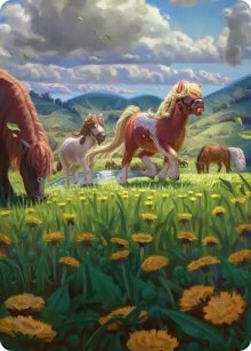 Troop of Ponies Art Card (1) [The Hobbit Art Series] | Boutique FDB TCG