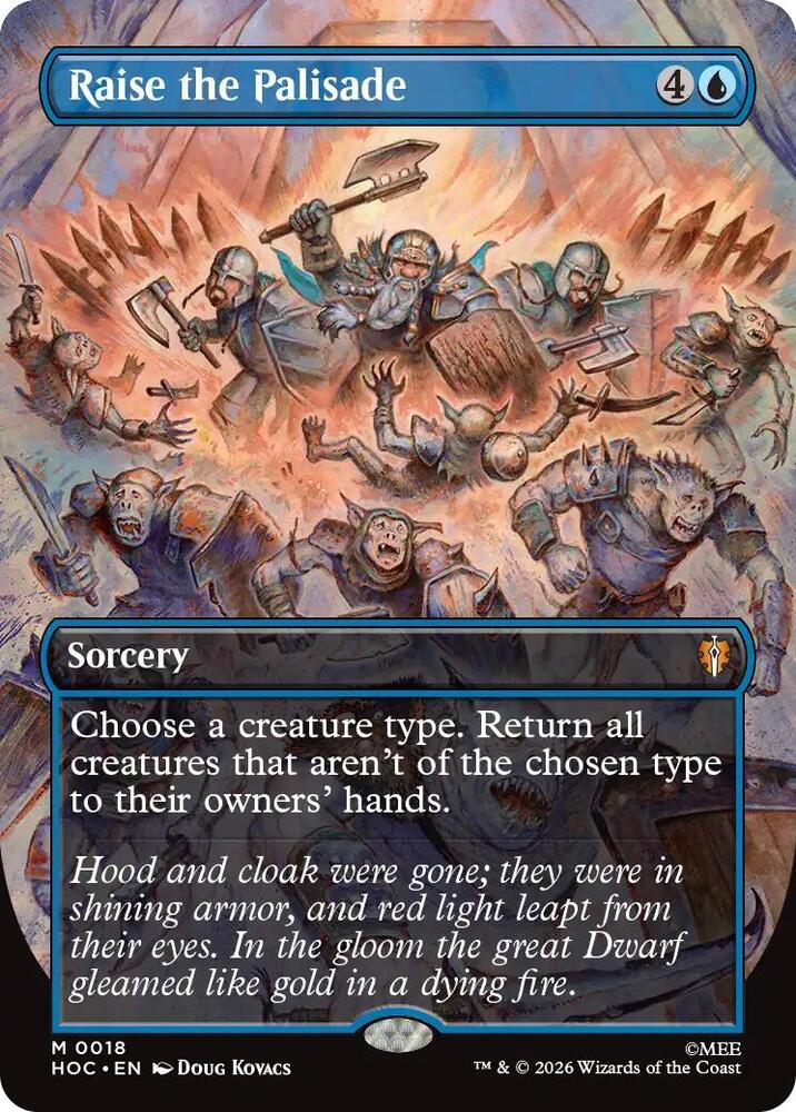 Raise the Palisade (Borderless) (18) [The Hobbit: Eternal-Legal] | Boutique FDB TCG