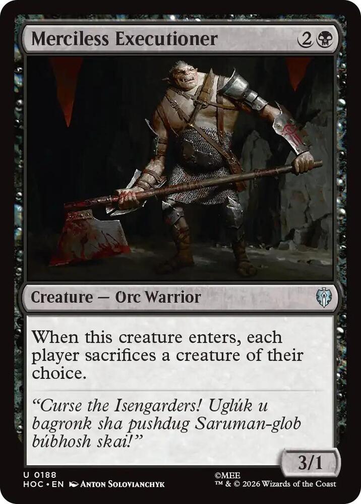 Merciless Executioner (188) [The Hobbit: Eternal-Legal] | Boutique FDB TCG