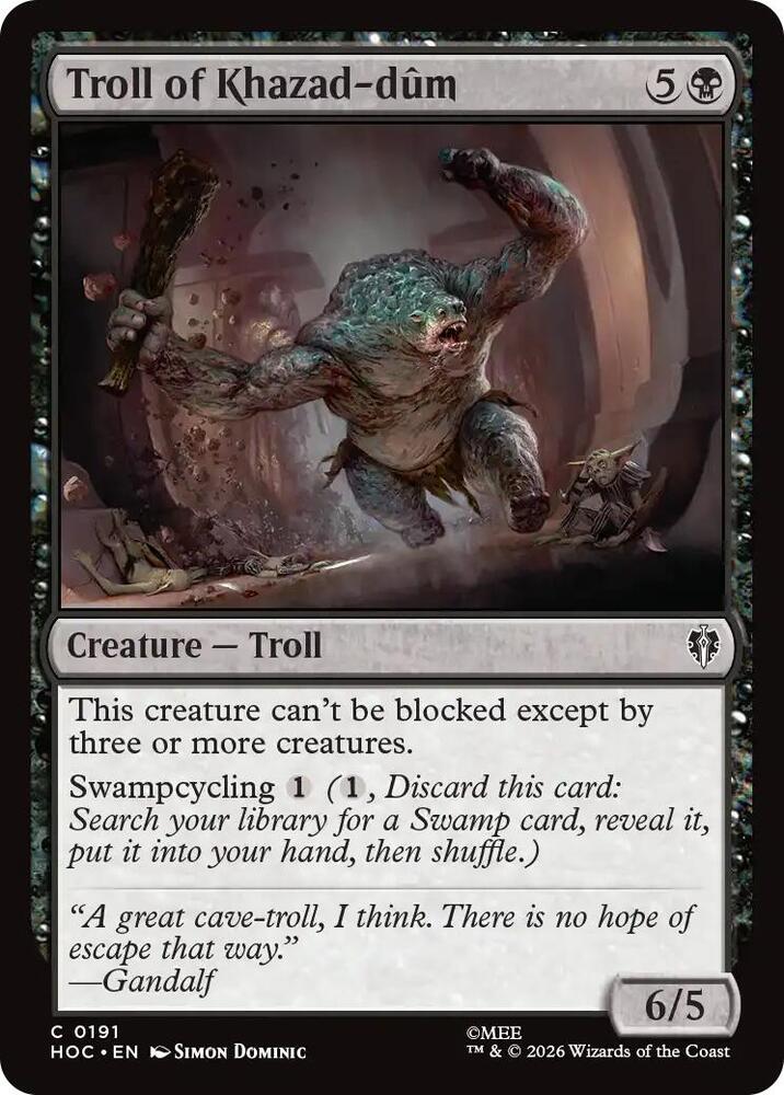 Troll of Khazad-dum (191) [The Hobbit: Eternal-Legal] | Boutique FDB TCG