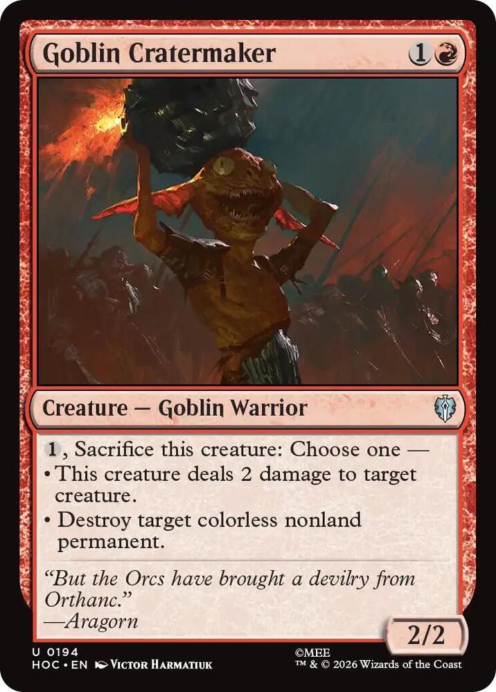 Goblin Cratermaker (194) [The Hobbit: Eternal-Legal] | Boutique FDB TCG