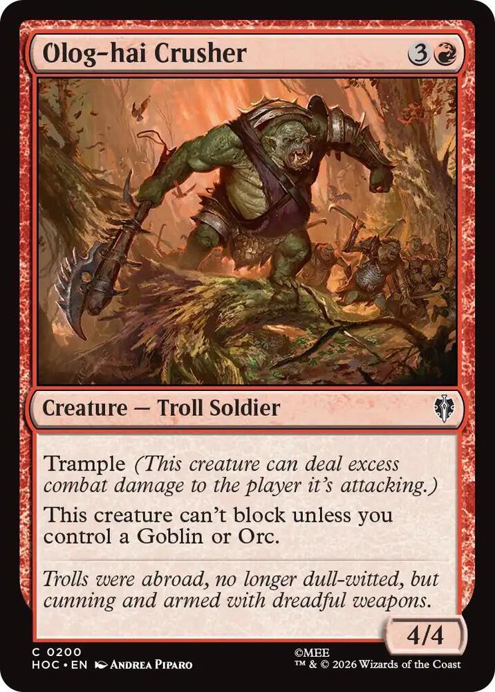 Olog-hai Crusher (200) [The Hobbit: Eternal-Legal] | Boutique FDB TCG