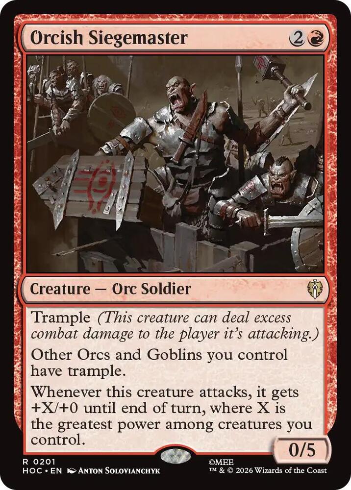 Orcish Siegemaster (201) [The Hobbit: Eternal-Legal] | Boutique FDB TCG