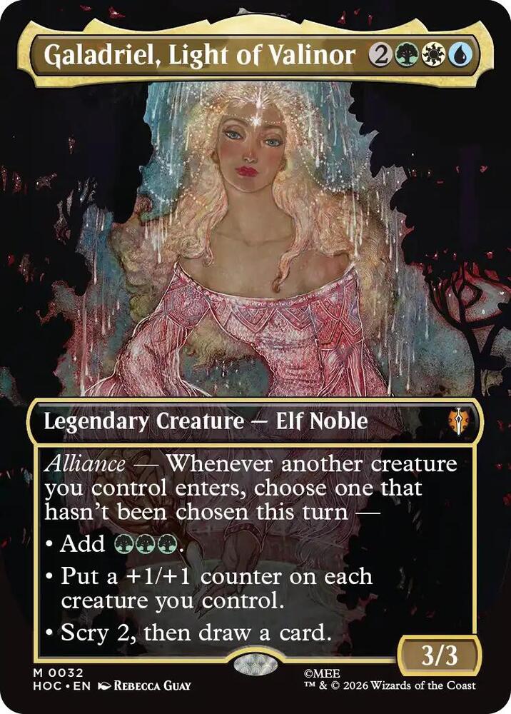 Galadriel, Light of Valinor (Borderless) (32) [The Hobbit: Eternal-Legal] | Boutique FDB TCG