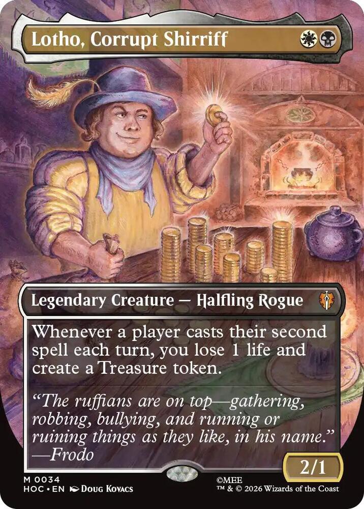 Lotho, Corrupt Shirriff (Borderless) (34) [The Hobbit: Eternal-Legal] | Boutique FDB TCG