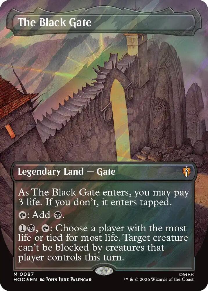 The Black Gate (Borderless) (Surge Foil) (87) [The Hobbit: Eternal-Legal] | Boutique FDB TCG
