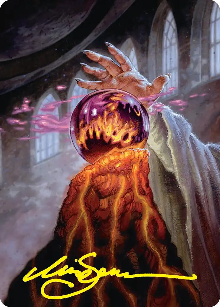 Palantir of Orthanc Art Card (Gold-Stamped Signature) [The Hobbit Art Series] | Boutique FDB TCG