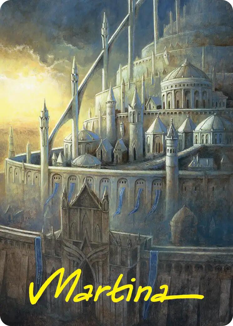 Minas Tirith Art Card (Gold-Stamped Signature) [The Hobbit Art Series] | Boutique FDB TCG