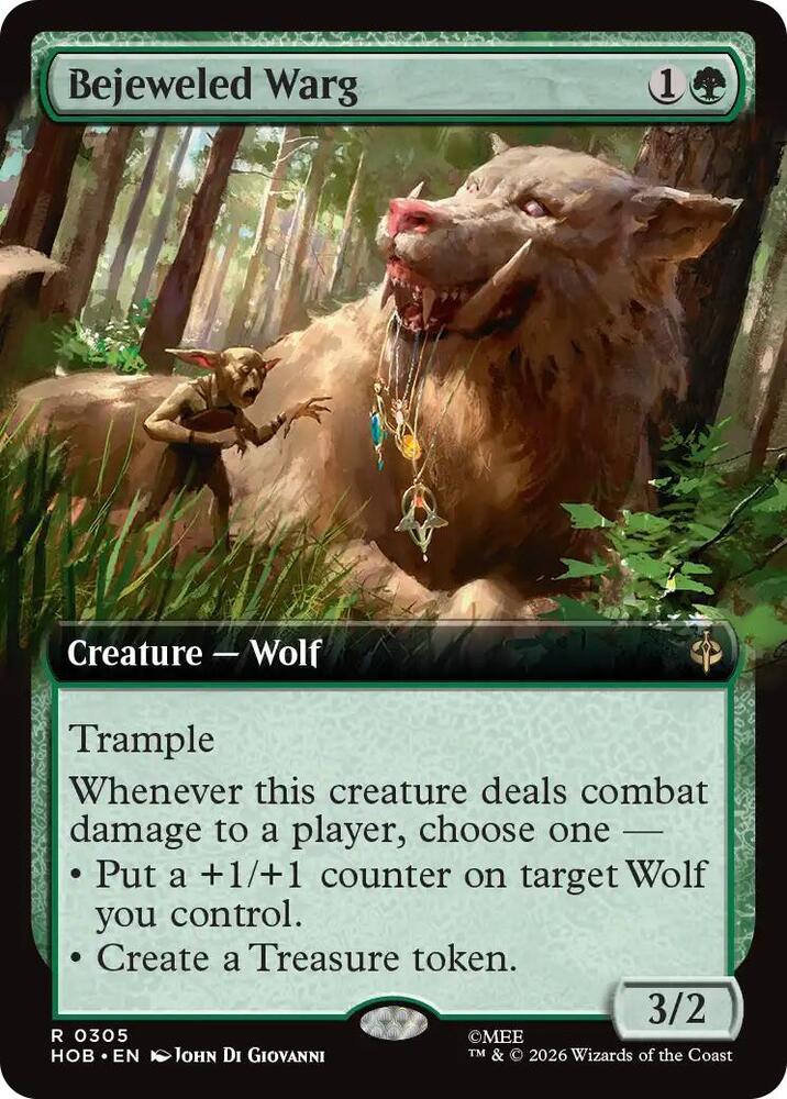 Bejeweled Warg (Extended Art) (305) [The Hobbit] | Boutique FDB TCG