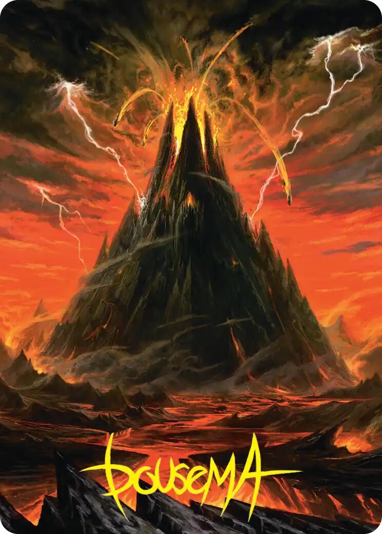 Mount Doom Art Card (Gold-Stamped Signature) [The Hobbit Art Series] | Boutique FDB TCG