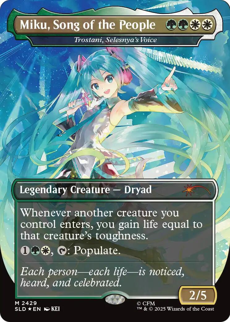 Miku, Song of the People - Trostani, Selesnya's Voice [Secret Lair Drop Series] | Boutique FDB TCG