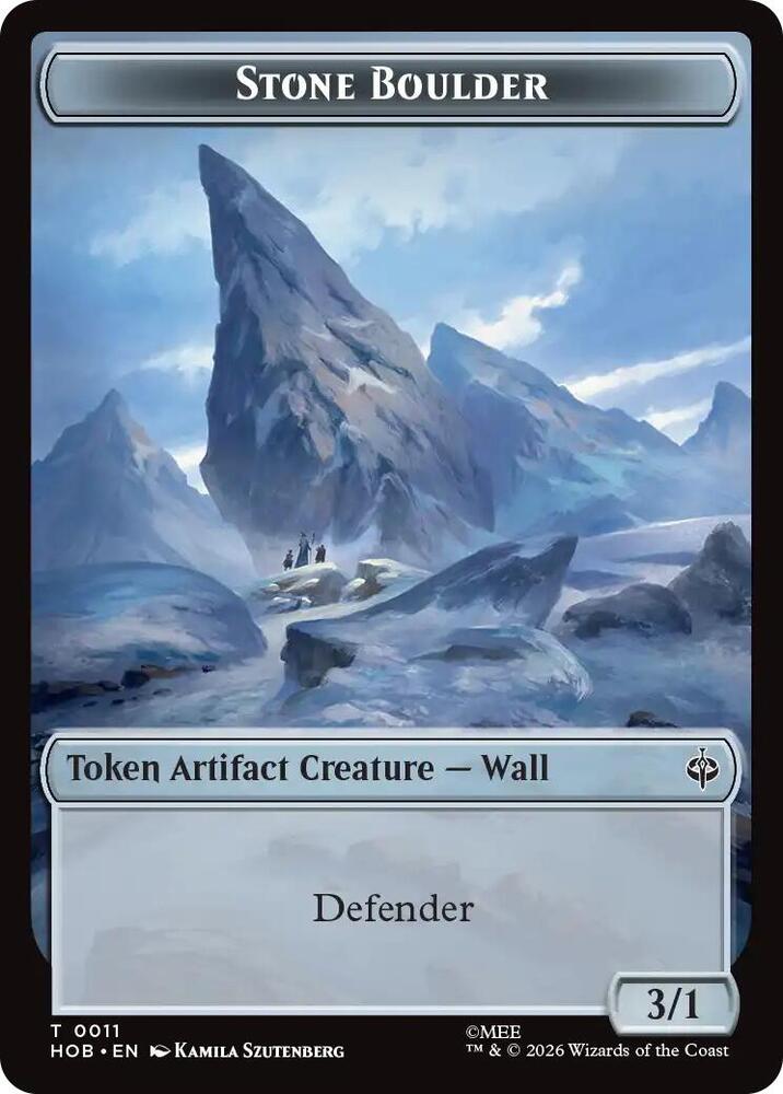 Stone Boulder // Bear Double-Sided Token (11 // 7) [The Hobbit] | Boutique FDB TCG