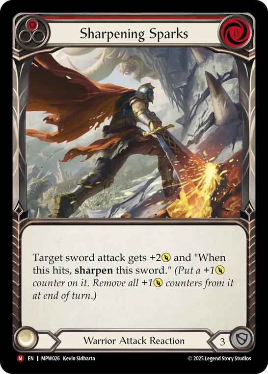 Sharpening Sparks (Red) [MPW026] (Mastery Pack Warrior) | Boutique FDB TCG