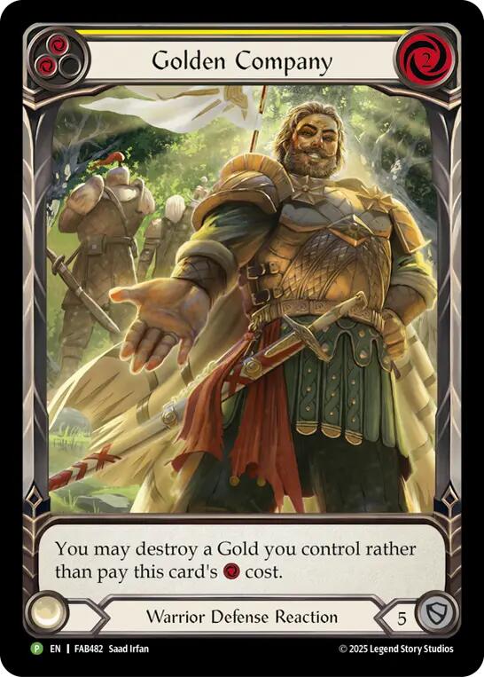 Golden Company (Yellow) [FAB482] (Promo)  Rainbow Foil | Boutique FDB TCG