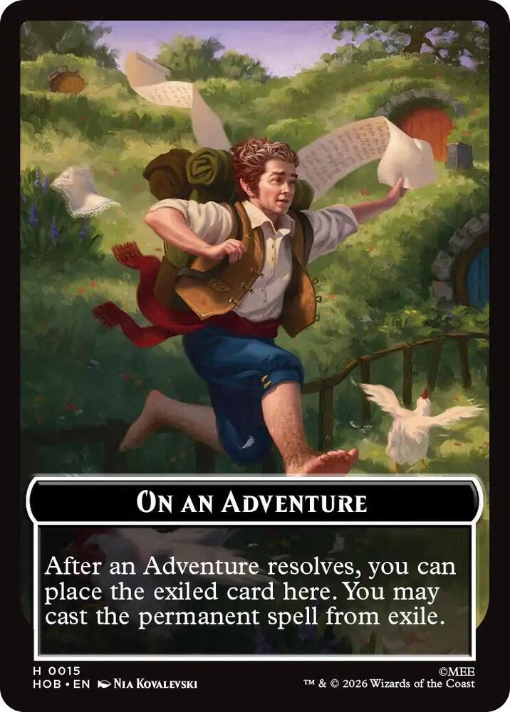 On an Adventure // Enduring Story Double Sided Token (15 // 14) [The Hobbit] | Boutique FDB TCG
