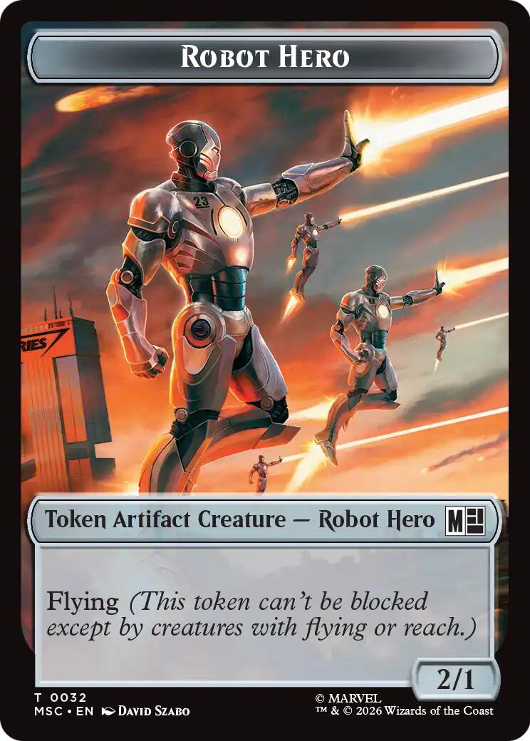 Robot Hero // Villain Double-Sided Token [Marvel Super Heroes Commander Tokens] | Boutique FDB TCG