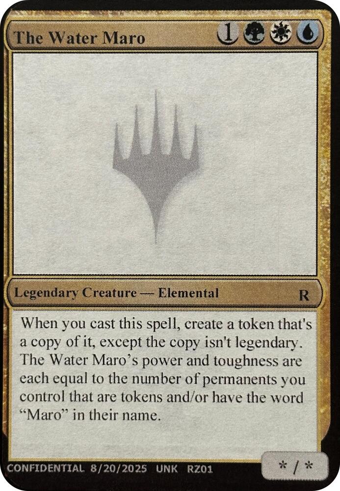 The Water Maro [Un-Known Event Playtest Cards] | Boutique FDB TCG