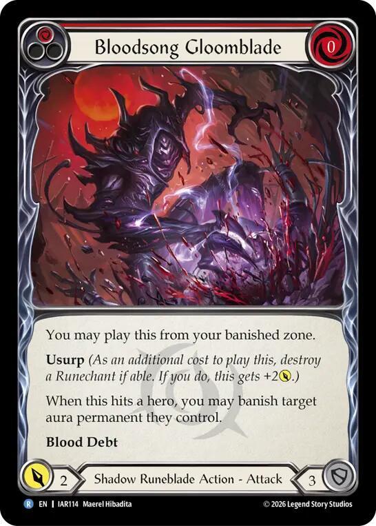 Bloodsong Gloomblade (IAR114) [Usurp the Shadow Throne] | Boutique FDB TCG