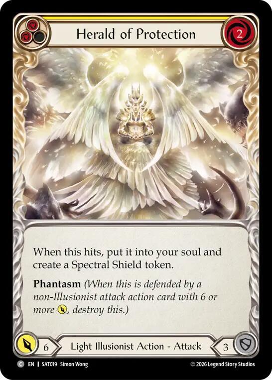 Herald of Protection (Yellow) (SAT019) [Silver Age: Usurp the Shadow Throne] | Boutique FDB TCG