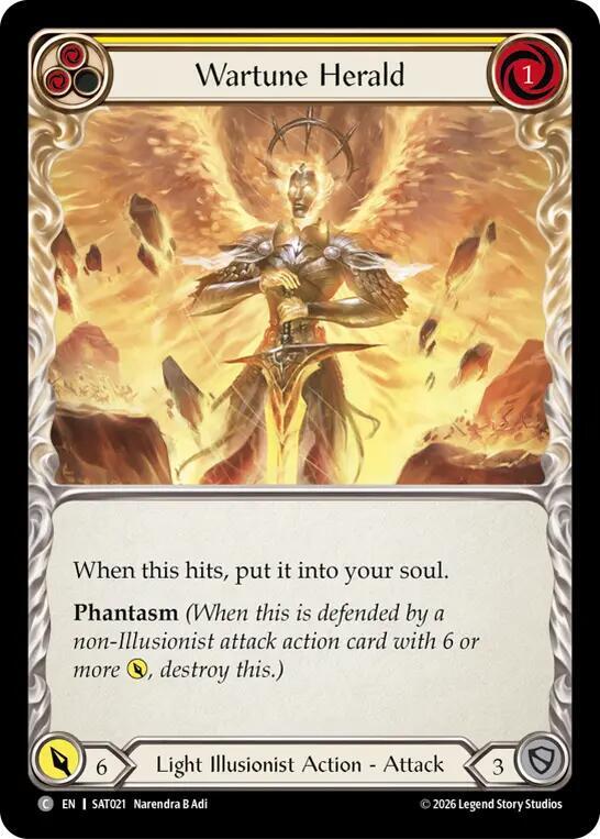 Wartune Herald (Yellow) (SAT021) [Silver Age: Usurp the Shadow Throne] | Boutique FDB TCG