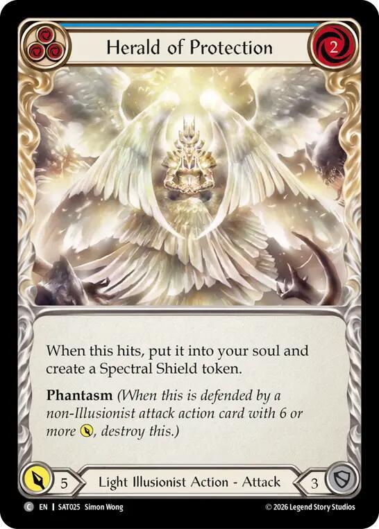 Herald of Protection (Blue) (SAT025) [Silver Age: Usurp the Shadow Throne] | Boutique FDB TCG
