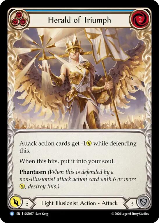 Herald of Triumph (Blue) (SAT027) [Silver Age: Usurp the Shadow Throne] | Boutique FDB TCG