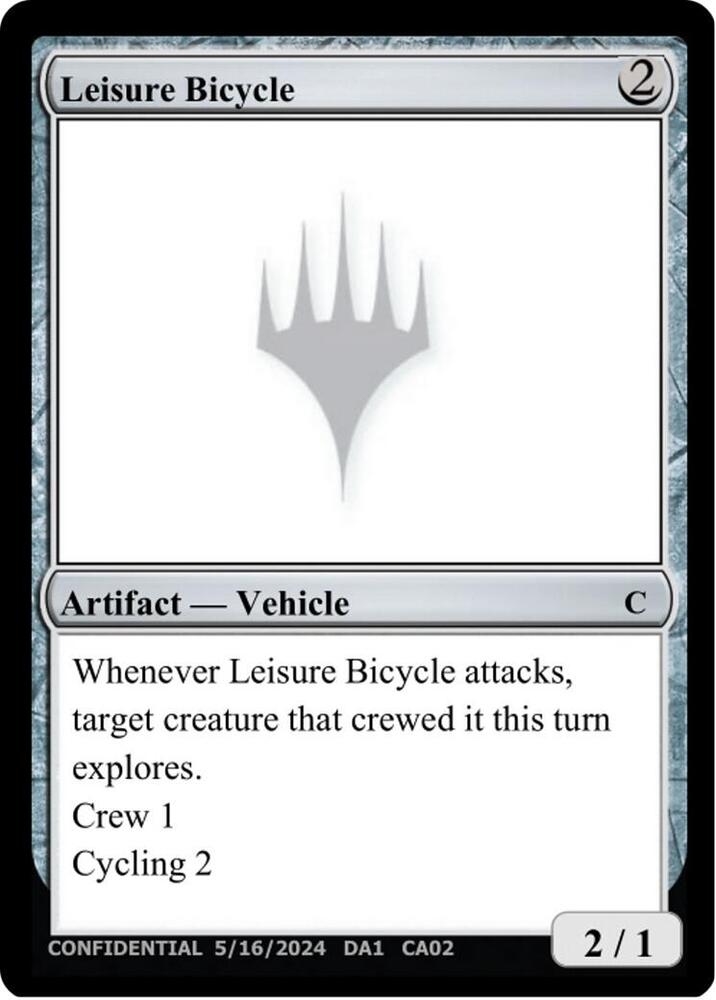 Leisure Bicycle [Un-Known Event Playtest Cards] | Boutique FDB TCG