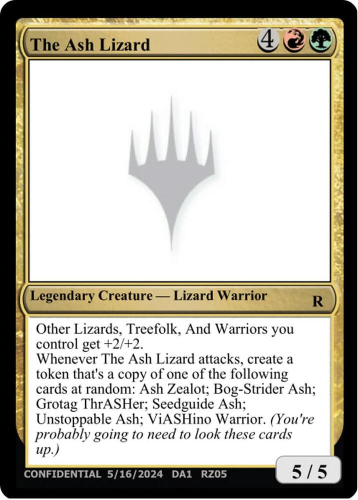 The Ash Lizard [Un-Known Event Playtest Cards] | Boutique FDB TCG