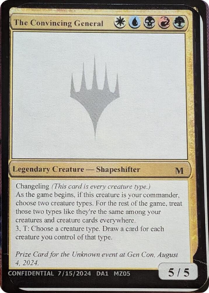 The Convincing General [Un-Known Event Playtest Cards] | Boutique FDB TCG