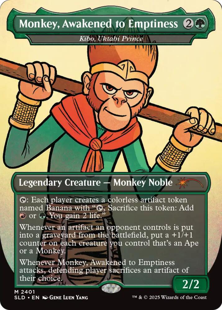 Monkey, Awakened to Emptiness - Kibo, Uktabi Prince (2401) [Secret Lair Drop] | Boutique FDB TCG