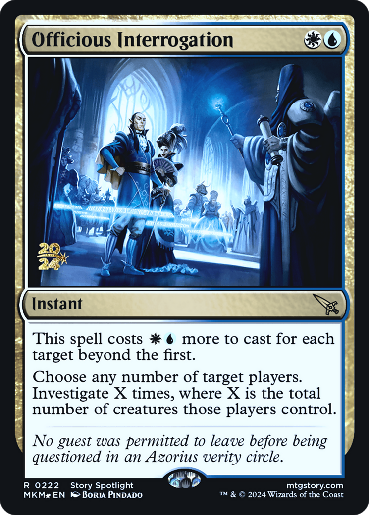 Officious Interrogation [Murders at Karlov Manor Prerelease Promos] | Boutique FDB TCG