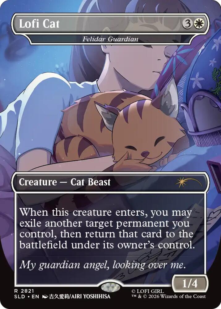 Lofi Cat - Felidar Guardian (2821) [Secret Lair Drop] | Boutique FDB TCG