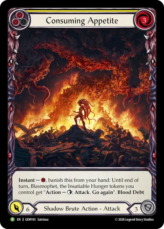 Consuming Appetite (GEM193) [GEM Pack 6] | Boutique FDB TCG