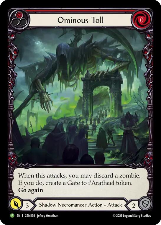 Ominous Toll (GEM198) [GEM Pack 6] | Boutique FDB TCG
