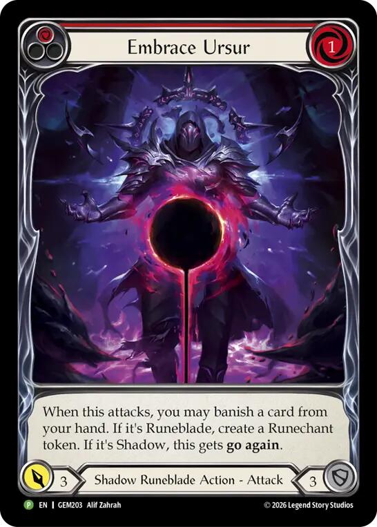 Embrace Ursur (GEM203) [GEM Pack 6] | Boutique FDB TCG