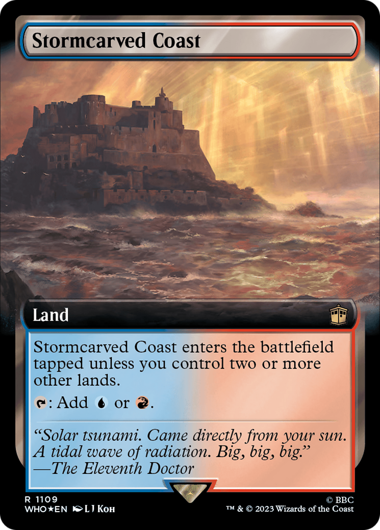 Stormcarved Coast (Extended Art) (Surge Foil) [Doctor Who] | Boutique FDB TCG