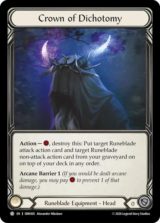 Crown of Dichotomy (SBW005) [Silver Age: Usurp the Shadow Throne] | Boutique FDB TCG