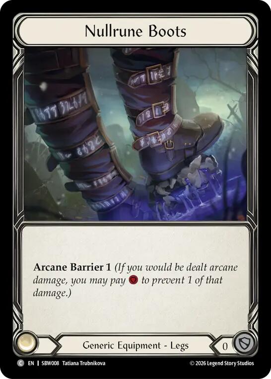 Nullrune Boots (SBW008) [Silver Age: Usurp the Shadow Throne] | Boutique FDB TCG