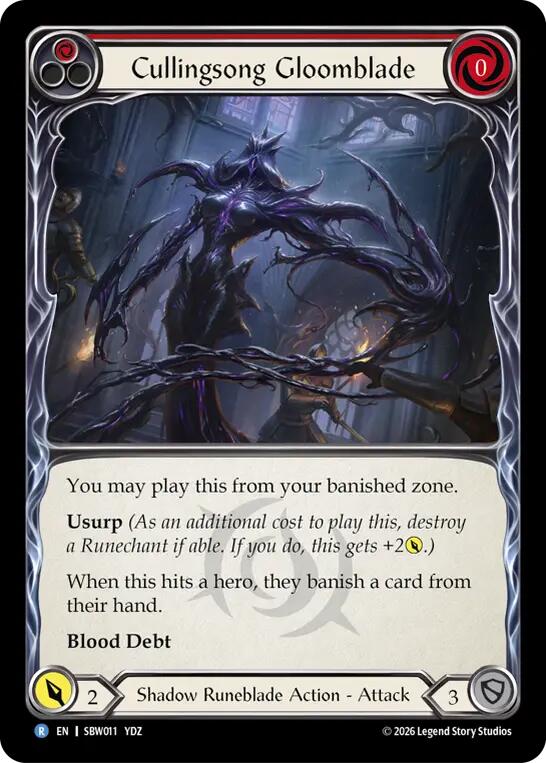 Cullingsong Gloomblade (SBW011) [Silver Age: Usurp the Shadow Throne] | Boutique FDB TCG