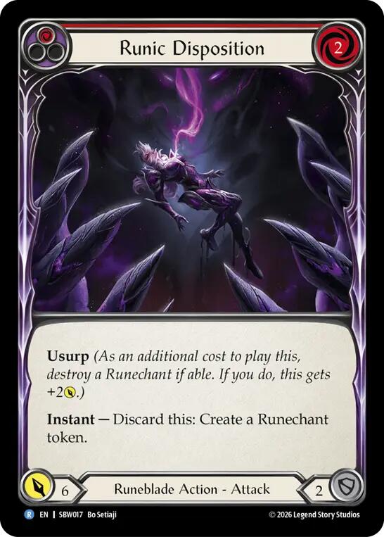 Runic Disposition (SBW017) [Silver Age: Usurp the Shadow Throne] | Boutique FDB TCG
