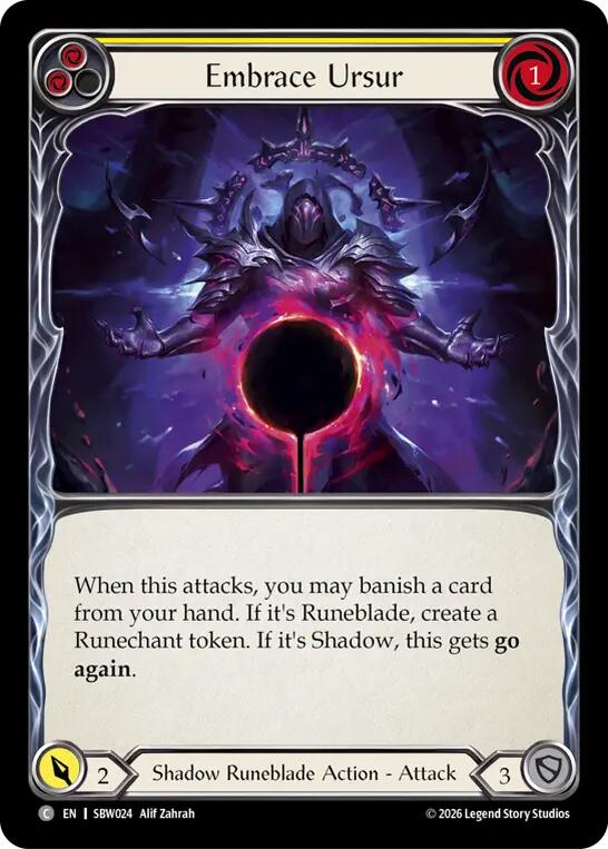 Embrace Ursur (Yellow) (SBW024) [Silver Age: Usurp the Shadow Throne] | Boutique FDB TCG